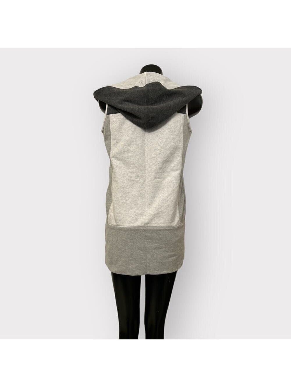Blanc Noir Hooded Mini Dress sz XS S Colorblock Sporty Athletic Pockets Neutral - Picture 4 of 10